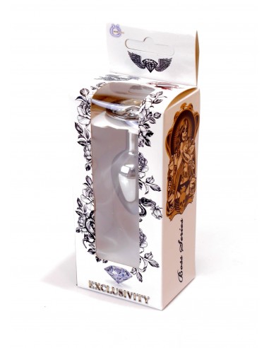 Stalowy Korek Analny Dla Początkujących z Diamentem - Korki analne stalowe - 26