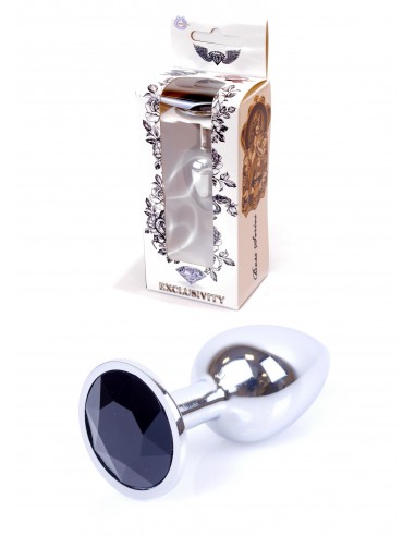 Stalowy Korek Analny Dla Początkujących z Czarnym Diamentem - Korki analne stalowe - 19