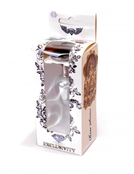 Stalowy Korek Analny Dla Początkujących z Czarnym Diamentem - Korki analne stalowe - 26