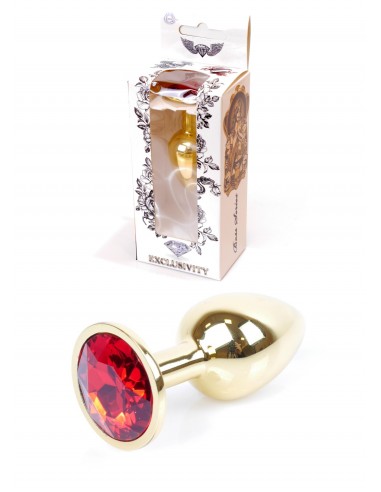 Stalowy Korek Analny Dla Początkujących z Czerwonym Diamentem - Korki analne stalowe - 10