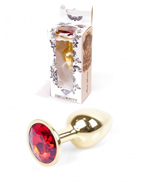 Stalowy Korek Analny Dla Początkujących z Czerwonym Diamentem - Korki analne stalowe - 10