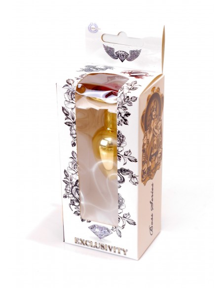 Stalowy Korek Analny Dla Początkujących z Czerwonym Diamentem - Korki analne stalowe - 17