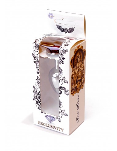 Stalowy Korek Analny Dla Początkujących z Czerwonym Diamentem - Korki analne stalowe - 26