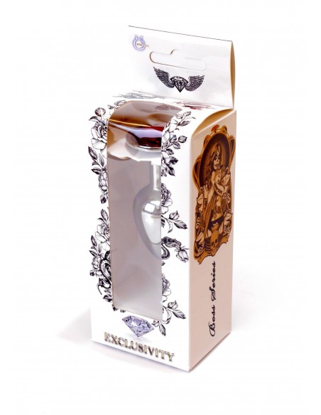 Stalowy Korek Analny Dla Początkujących z Czerwonym Diamentem - Korki analne stalowe - 26