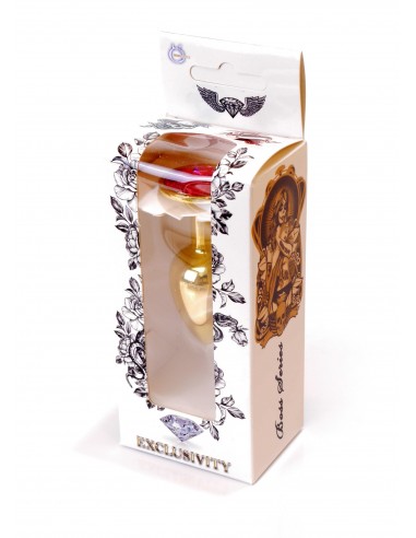 Stalowy Korek Analny Dla Początkujących z Różowym Diamentem - Korki analne stalowe - 17