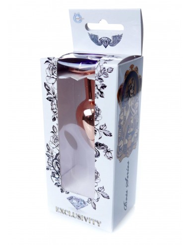 Stalowy Korek Analny Dla Początkujących z Fioletowym Diamentem - Korki analne stalowe - 34