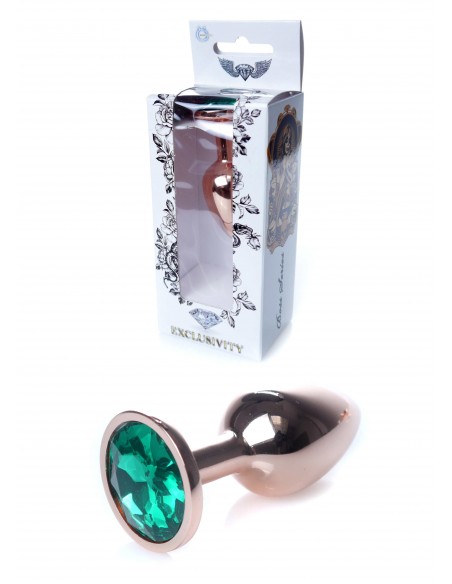 Stalowy Korek Analny Dla Początkujących z Zielonym Diamentem - Korki analne stalowe - 28