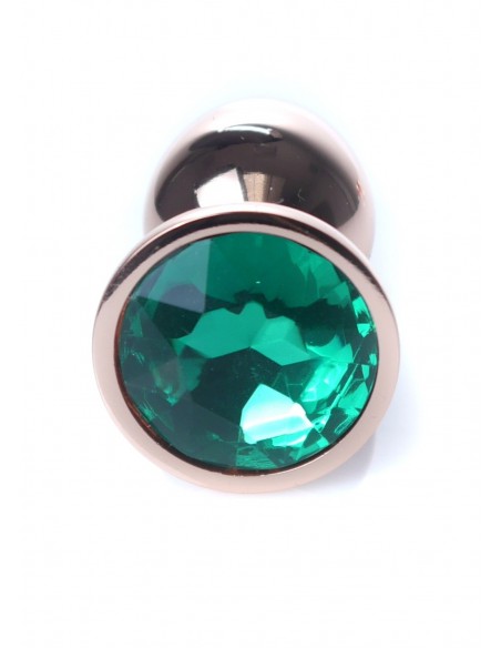 Stalowy Korek Analny Dla Początkujących z Zielonym Diamentem - Korki analne stalowe - 29