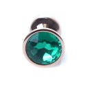 Biżuteria analna Plug-Jewellery Green - stal nierdzewna, anatomiczny kształt, długość 7 cm, średnica 2,7 cm - 29