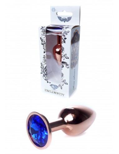 Stalowy Korek Analny Dla Początkujących z Granatowym Diamentem - Korki analne stalowe - 28