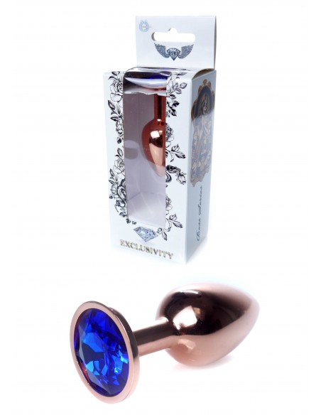 Stalowy Korek Analny Dla Początkujących z Granatowym Diamentem - Korki analne stalowe - 28