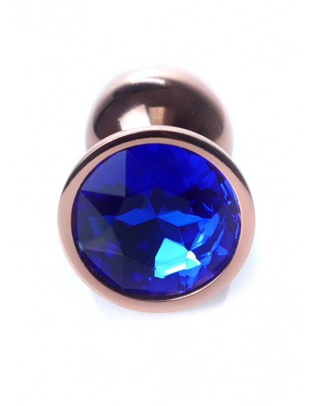 Stalowy Korek Analny Dla Początkujących z Granatowym Diamentem - Korki analne stalowe - 29