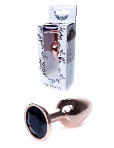 Stalowy Korek Analny Dla Początkujących z Czarnym Diamentem - Korki analne stalowe - 28