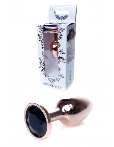 Stalowy Korek Analny Dla Początkujących z Czarnym Diamentem - Korki analne stalowe - 28