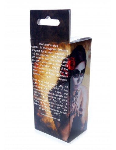 Stalowy Korek Analny Dla Początkujących z Czerwonym Diamentem - Korki analne stalowe - 35