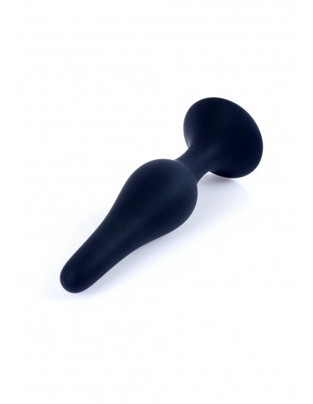 Średni Korek Analny z Przyssawką Dla Początkujących - Czarny lub Fioletowy - Korki analne silikonowe - 10