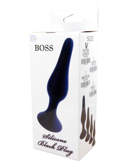 Duży Korek Analny z Przyssawką Dla Początkujących - Czarny lub Fioletowy - Korki analne silikonowe - 12