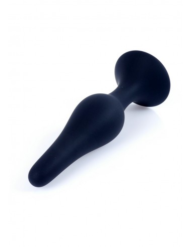 Bardzo Duży Korek Analny z Przyssawką Dla Początkujących - Czarny lub Fioletowy - Korki analne silikonowe - 10