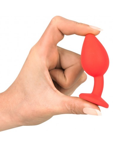 Mały Silikonowy Korek Analny z Diamentem - w Dwóch Kolorach - Korki analne silikonowe - 1