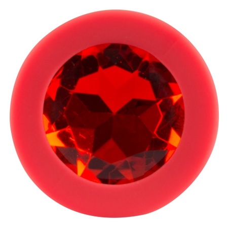 Korek analny Colorful Joy Jewel Red Plug z akrylowym kryształem, długość 7,2 cm, średnica 0,9–2,7 cm - 4