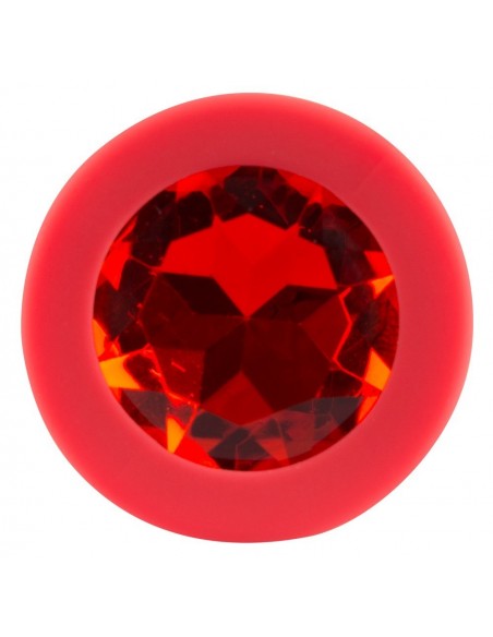 Mały Silikonowy Korek Analny z Diamentem - w Dwóch Kolorach - Korki analne silikonowe - 4