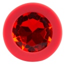 Korek analny Colorful Joy Jewel Red Plug z akrylowym kryształem, długość 7,2 cm, średnica 0,9–2,7 cm - 4