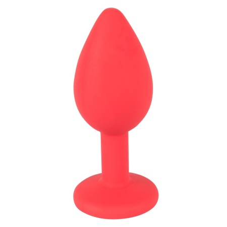Korek analny Colorful Joy Jewel Red Plug z akrylowym kryształem, długość 7,2 cm, średnica 0,9–2,7 cm - 3