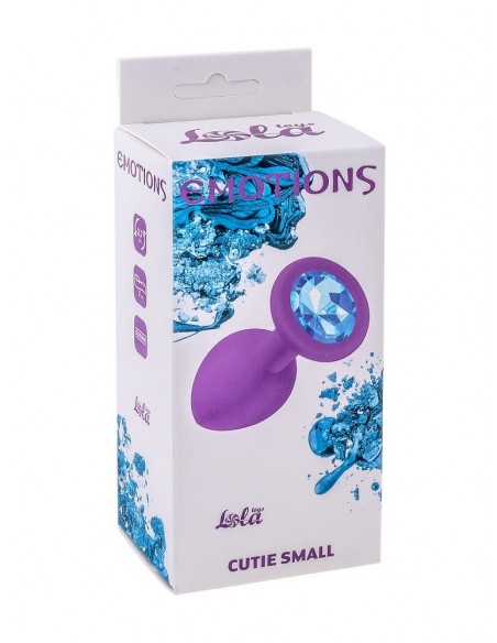 Mały Fioletowy Korek Analny z Pięknym Diamentem Rhinestone - Korki analne silikonowe - 6