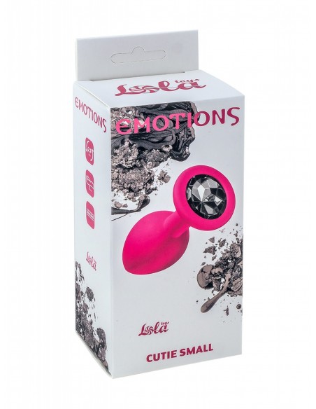 Mały Różowy Korek Analny z Pięknym Diamentem Rhinestone - Korki analne silikonowe - 6