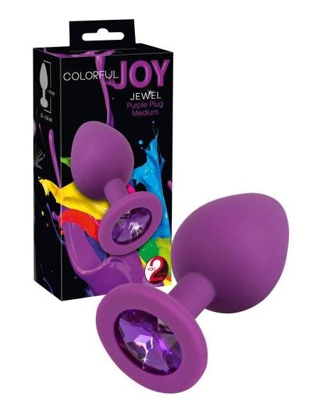 Mały Silikonowy Korek Analny z Diamentem - w Dwóch Kolorach - Korki analne silikonowe - 10