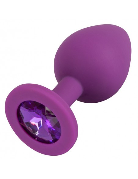 Mały Silikonowy Korek Analny z Diamentem - w Dwóch Kolorach - Korki analne silikonowe - 8