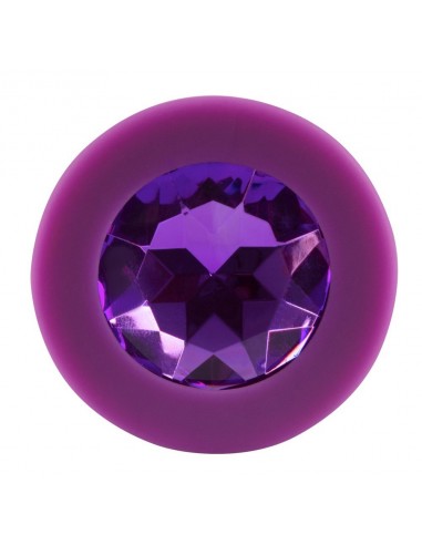 Mały Silikonowy Korek Analny z Diamentem - w Dwóch Kolorach - Korki analne silikonowe - 12