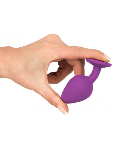 Mały Silikonowy Korek Analny z Diamentem - w Dwóch Kolorach - Korki analne silikonowe - 7