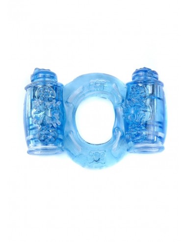 Pierścień na Penisa Wibrujący Double Cockring - Pierścienie erekcyjne wibrujące - 3