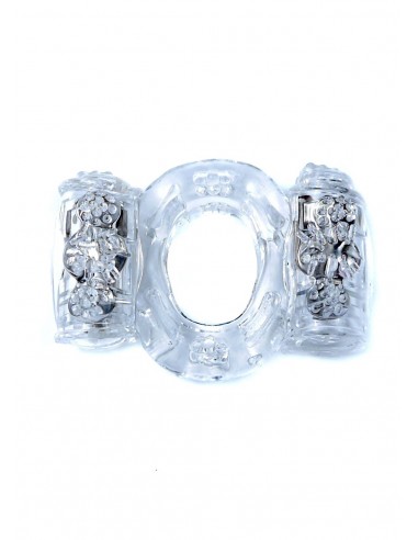 Pierścień na Penisa Wibrujący Double Cockring - Pierścienie erekcyjne wibrujące - 4