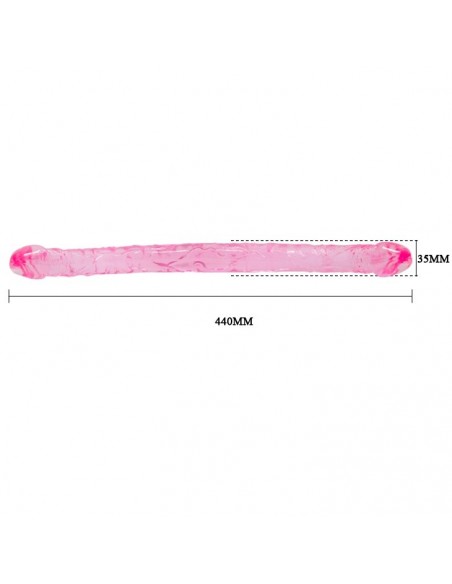 Ultra Długie Realistyczne Podwójne Dildo Elastyczne 44 cm - Dilda podwójne - 7