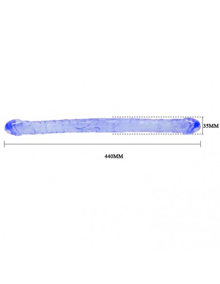 Ultra Długie Realistyczne Podwójne Dildo Elastyczne 44 cm - Dilda podwójne - 11