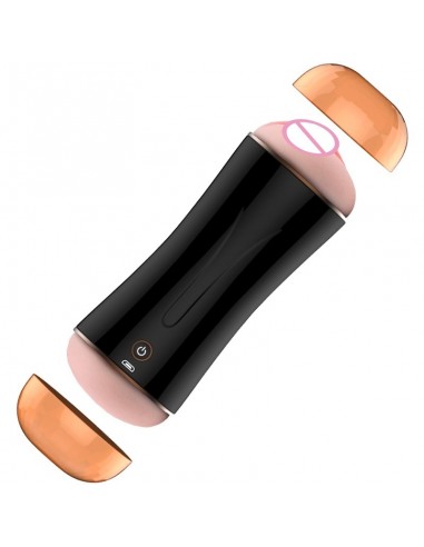 Podwójna Przyjemność Masturbator Z Wibracjami 10 Funkcji - Masturbatory i Sztuczne pochwy - 3