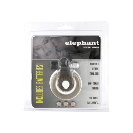 Wibrujący pierścień erekcyjny Elephant Transparent ze stymulatorem łechtaczki, 13 cm - 1