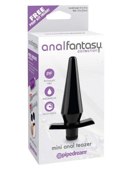 Zatyczka Analna z Wibracjami Mini Anal Teazer Black - Kulki i korki analne wibrujące - 1