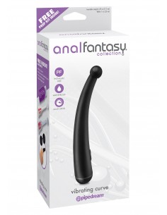 Zatyczka Analna z Wibracjami Vibrating Curve Black - Kulki i korki analne wibrujące - 1 2