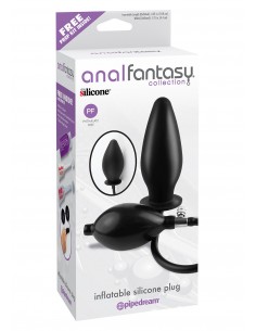 Plug-INFLATABLE SILICONE PLUG BLACK - Korki analne pompowane - 1 2