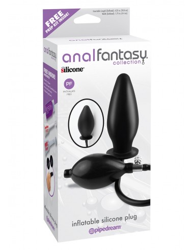 Plug-INFLATABLE SILICONE PLUG BLACK - Korki analne pompowane - 2