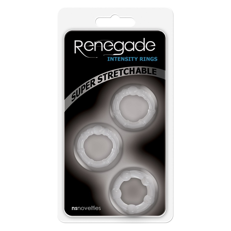 Pierścienie erekcyjne Stamina Rings Transparent z wypustkami – 3 rozmiary (średnica wewnętrzna 3,5–5 cm) - 1