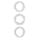 Pierścienie erekcyjne Stamina Rings Transparent z wypustkami – 3 rozmiary (średnica wewnętrzna 3,5–5 cm) - 2