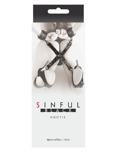 BDSM Sinful Hogtie Black - Uprzęże BDSM - 2