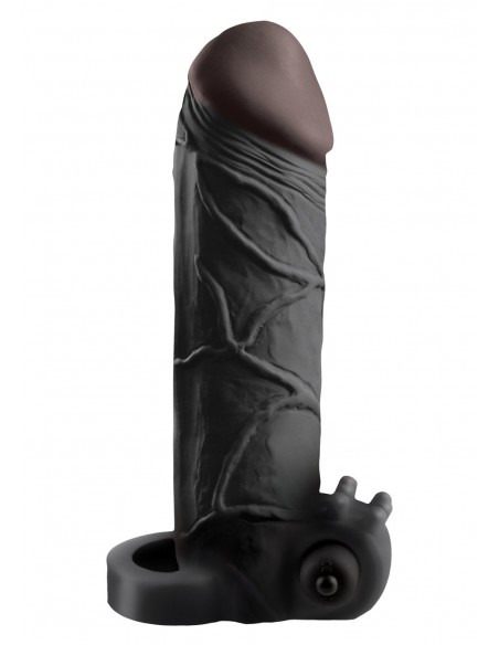 Stymulator-FX VIBR REAL FEEL 2"""" EXT BLACK - Przedłużki i nakładki na penisa - 1