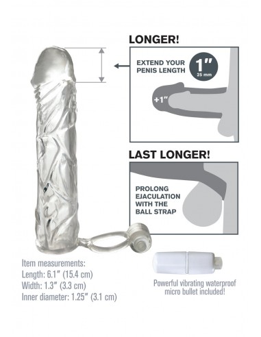 Stymulator-FX VIBRATING SUPER SLEEVE - Przedłużki i nakładki na penisa - 3