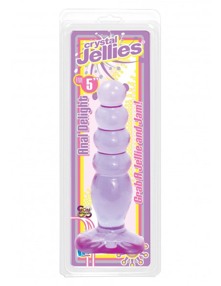 Plug-CRYSTAL JELLIES ANAL DELIGHT PURPLE - Ogromne Korki Analne XXL - 1