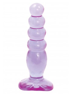 Plug-CRYSTAL JELLIES ANAL DELIGHT PURPLE - Ogromne Korki Analne XXL - 1 2